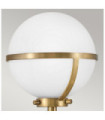 Wall light Bathroom Hinkley Steel, transparent grained glass Brass Heritage