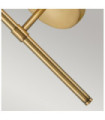 Wall light Bathroom Hinkley Steel, transparent grained glass Brass Heritage