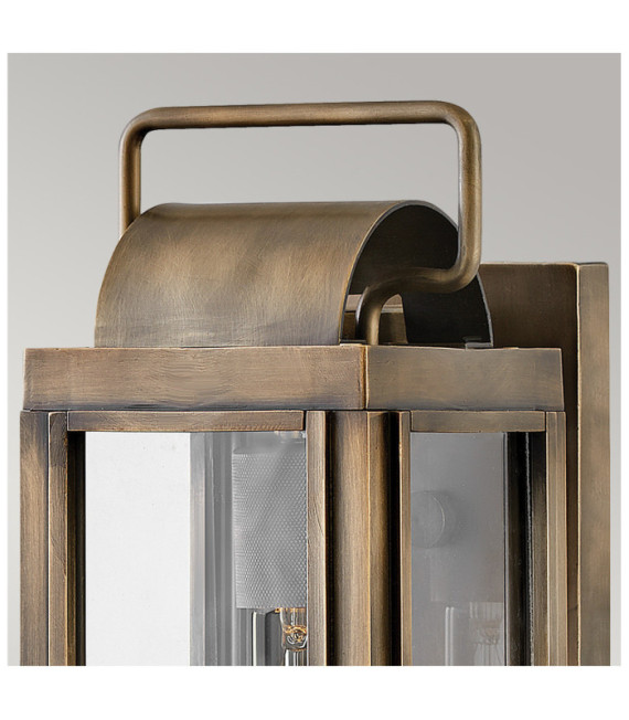 Hinkley exterior wall light Transparent glass, aluminum Painted burnished bronze