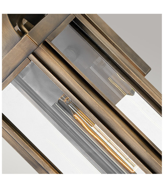 Hinkley aplique exterior Vidrio transparente, aluminio Bronce bruñido pintado