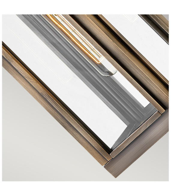 Applique murale extérieur Hinkley Verre Transparent,aluminium Bronze bruni peint