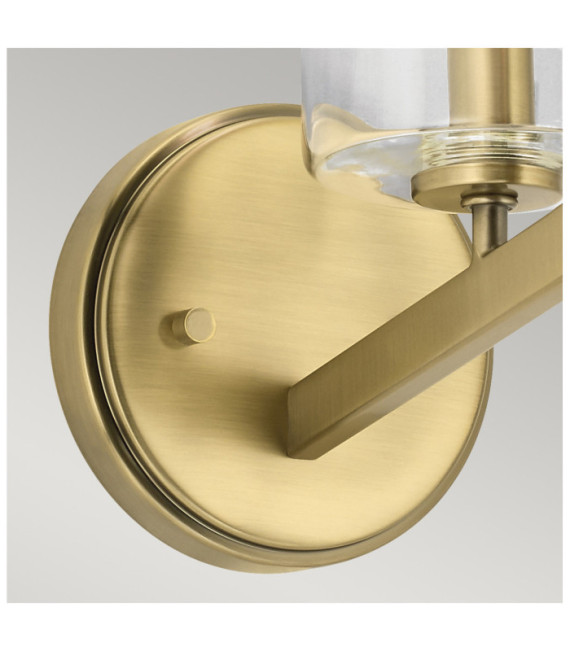Kichler Wandleuchte Klares Glas, Stahl Gebürstetes Naturmessing