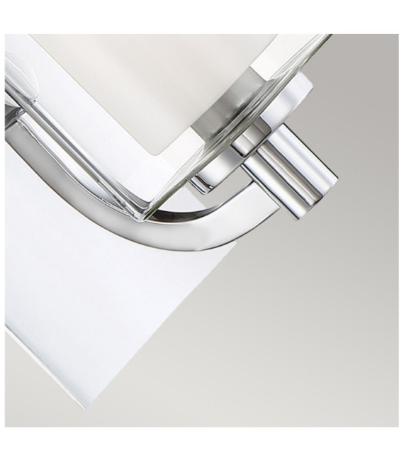 Quoizel Wandleuchte Stahl, Opal, transparentes Glas Poliertes Chrom