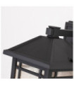 Applique murale extérieur Quoizel Aluminium,verre grainé transparent Noir
