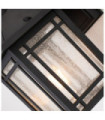 Applique murale extérieur Quoizel Aluminium,verre grainé transparent Noir