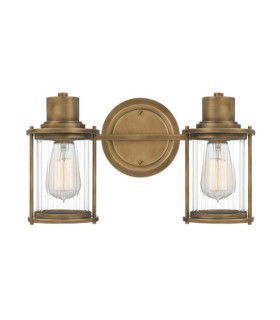 Lampada da parete Quoizel Vetro, Acciaio Ottone patinato