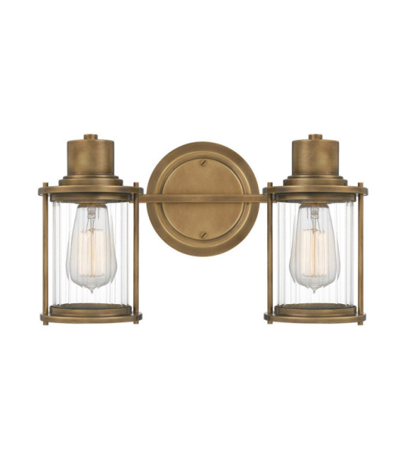 Quoizel Wandleuchte Glas, Stahl Patiniertes Messing