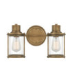 Quoizel wall light Glass, Steel Patinated brass