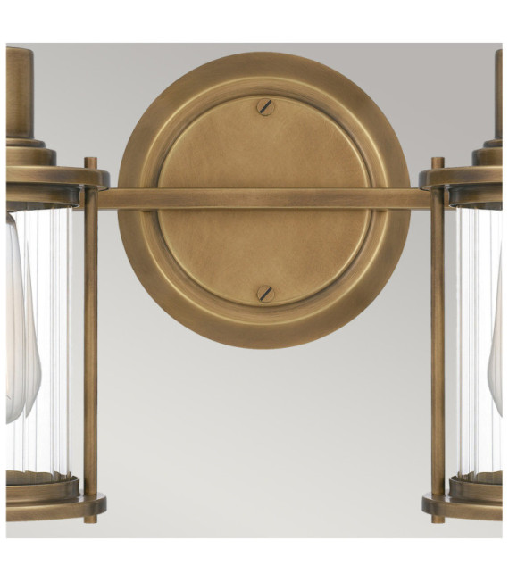 Quoizel wall light Glass, Steel Patinated brass