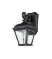 Bayview exterior wall light Aluminum, transparent beveled glass Black