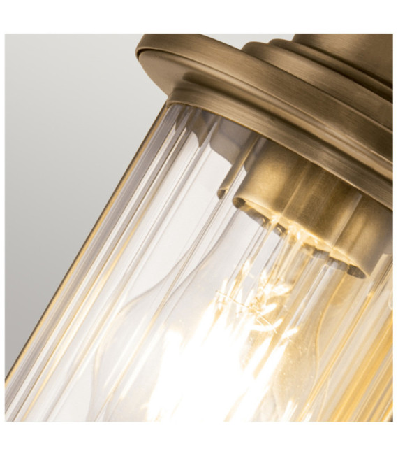 Quoizel wall light Glass, Steel Patinated brass