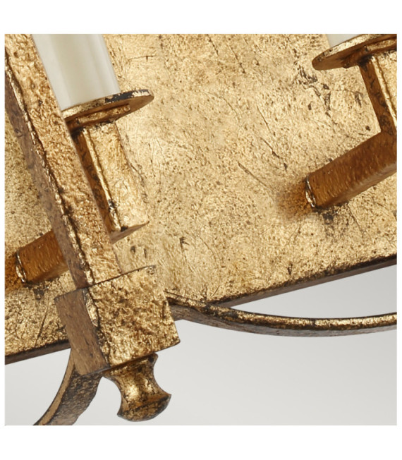 Feiss Steel Wall Light Antique Gold