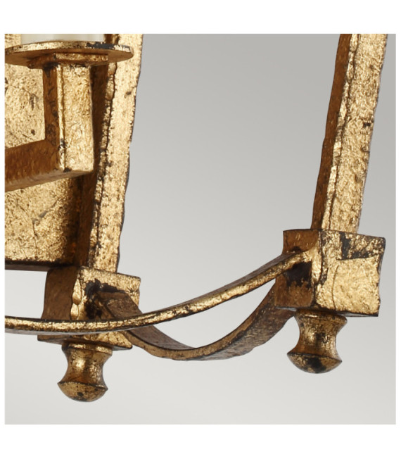 Feiss Steel Wall Light Antique Gold