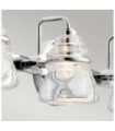 Applique murale Salle de bains Kichler Verre,Acier Chrome poli