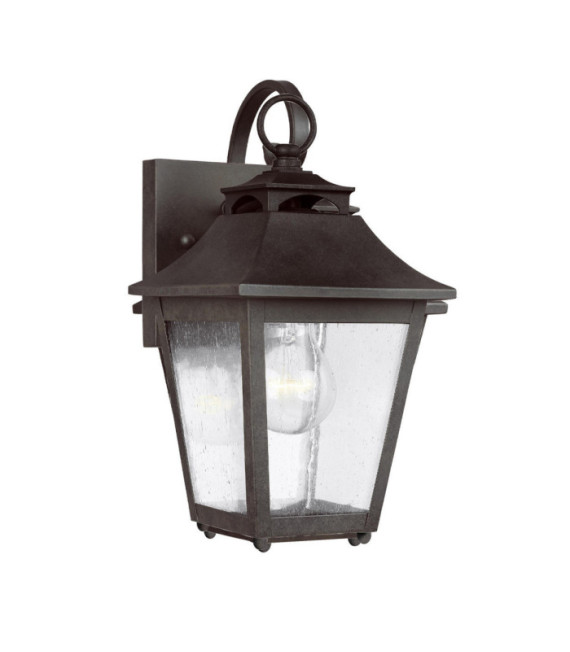 Outdoor wall light Feiss Steel, Marten grained glass