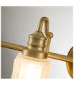 Quoizel wall light Glass, Steel Brushed brass