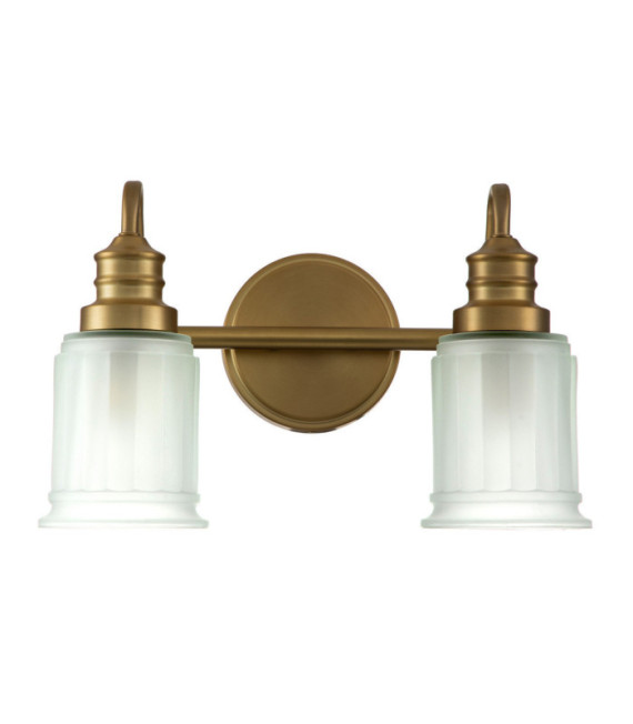 Quoizel wall light Glass, Steel Brushed brass
