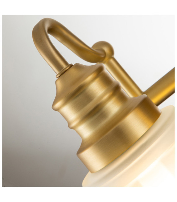 Quoizel wall light Glass, Steel Brushed brass