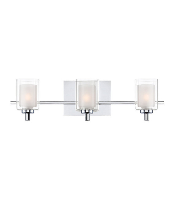 Applique murale Quoizel Acier,opale,verre transparent Chrome poli