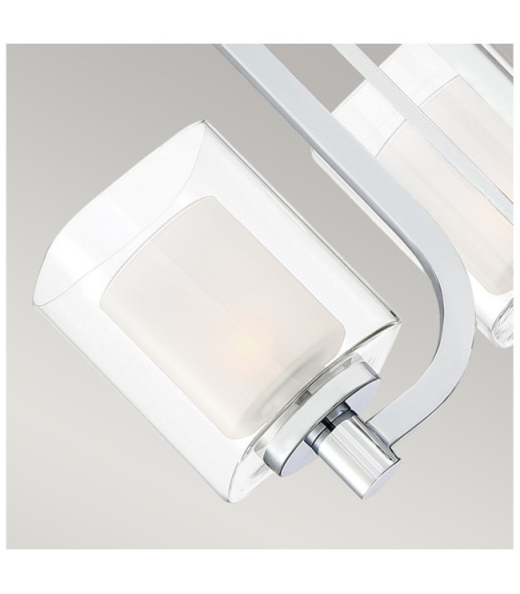 Applique murale Quoizel Acier,opale,verre transparent Chrome poli