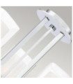 Quoizel wall light Steel, opal, transparent glass Polished chrome
