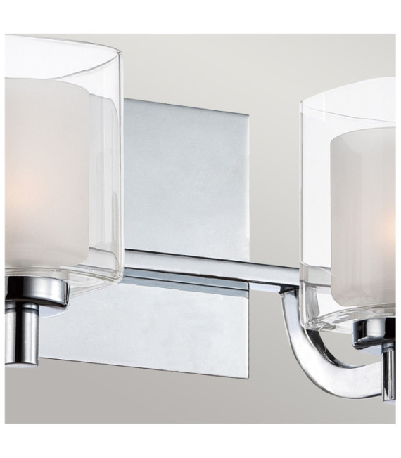Applique murale Quoizel Acier,opale,verre transparent Chrome poli