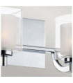 Quoizel wall light Steel, opal, transparent glass Polished chrome