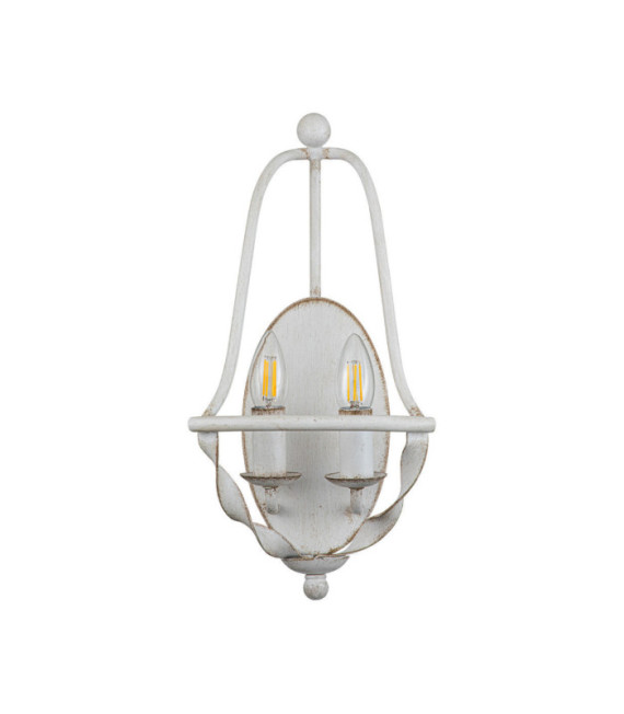 Applique murale Quoizel Acier Blanc vieilli