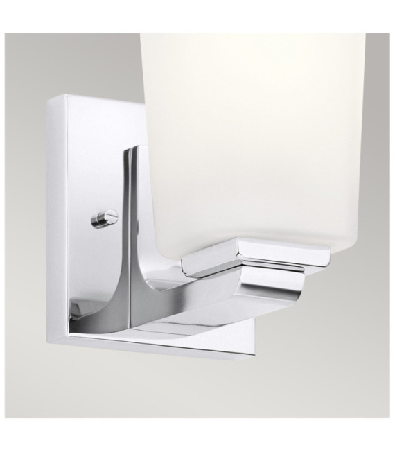 Applique murale Salle de bains Kichler Verre Opale,Acier,Zinc Chrome poli