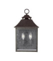 Outdoor wall light Feiss Steel, Marten grained glass
