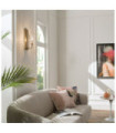 Kichler wall light Steel, transparent fluted glass Brushed natural brass