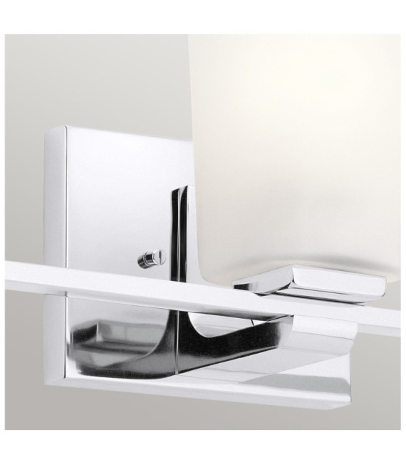 Applique murale Salle de bains Kichler Verre Opale,Acier,Zinc Chrome poli