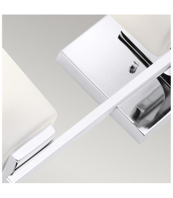 Kichler Bathroom Wall Light Opal Glass, Steel, Zinc Polished Chrome