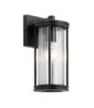 Kichler exterior wall light Transparent glass, aluminum, steel Black