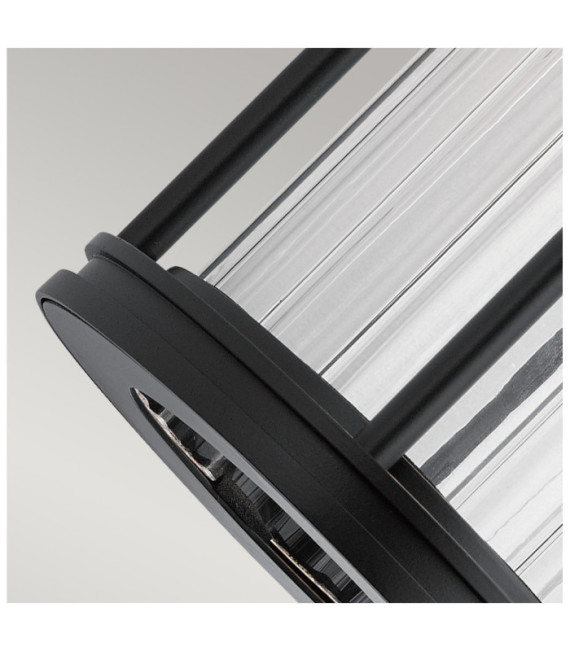 Lampada da parete per esterni Kichler Vetro trasparente, alluminio, acciaio Nero