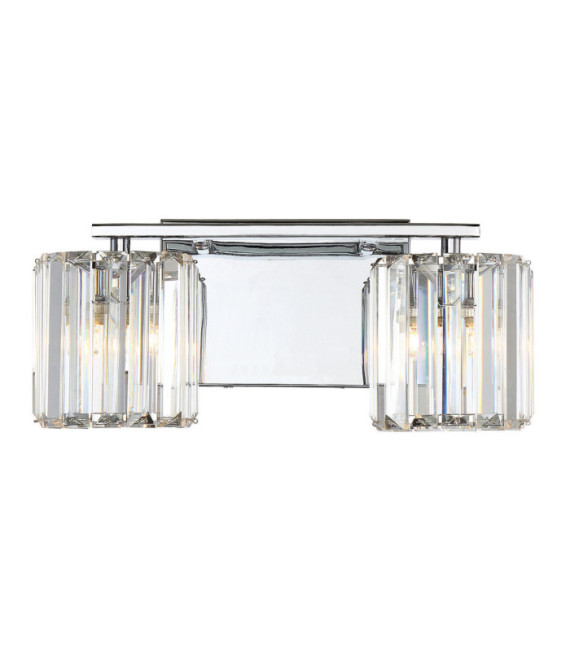 Quoizel Wandleuchte Stahl, Kristall, Glas Poliertes Chrom