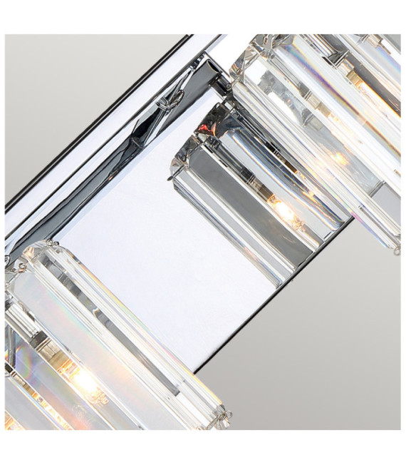 Quoizel aplique Acero, Cristal, Vidrio Cromo pulido