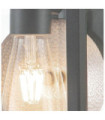 Quoizel exterior wall light Aluminum, copper, steel, transparent beveled glass Graphite with tin reflector