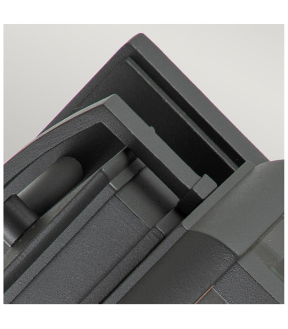 Quoizel exterior wall light Aluminum, copper, steel, transparent beveled glass Graphite with tin reflector