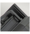 Quoizel exterior wall light Aluminum, copper, steel, transparent beveled glass Graphite with tin reflector