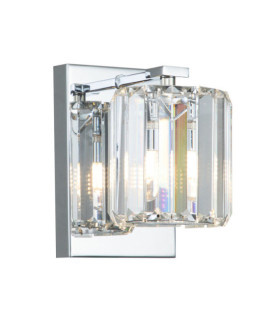 Applique murale Quoizel Acier,Cristal,Verre Chrome poli