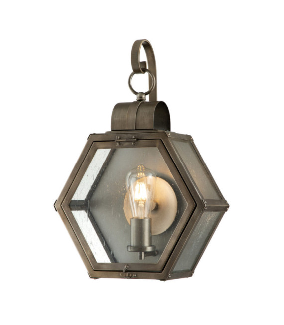 Lampada da parete per esterni Quoizel Alluminio, acciaio, ottone, vetro granato trasparente Bronzo brunito
