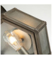 Applique murale extérieur Quoizel Aluminium,acier,laiton,verre grainé transparent Bronze bruni
