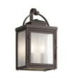 Kichler exterior wall light Aluminum, seeded glass Rubbed bronze