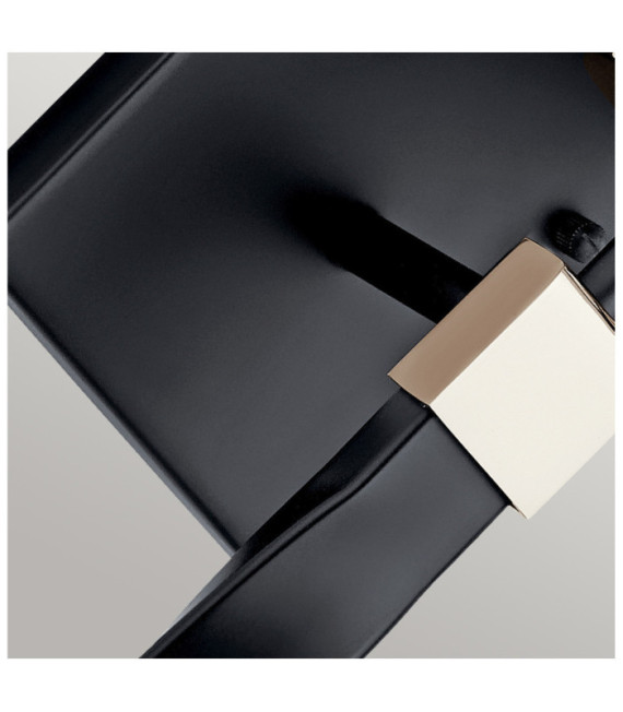 Lampada da parete Kichler in vetro opale, acciaio nero