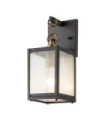 Kichler exterior wall light Aluminum, transparent grained glass Patinated zinc