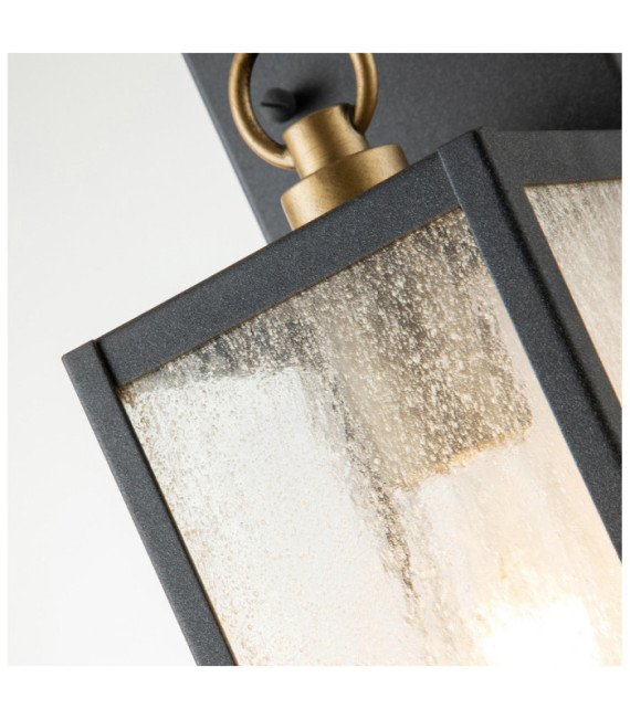 Lampada da parete per esterni Kichler Alluminio, vetro granulato trasparente Zinco patinato