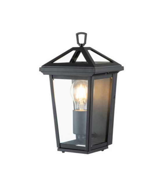 Hinkley exterior wall light Transparent glass, aluminum Museum Black