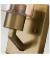 Kichler wall light Steel, transparent grained glass Natural brass