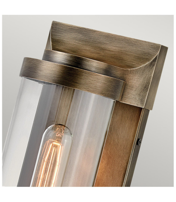 Hinkley Außenwandleuchte Aluminium, Messing, klares Glas Brünierte Bronze